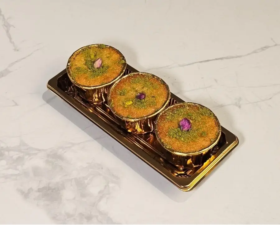 بسبوسة كوب بالقشطة