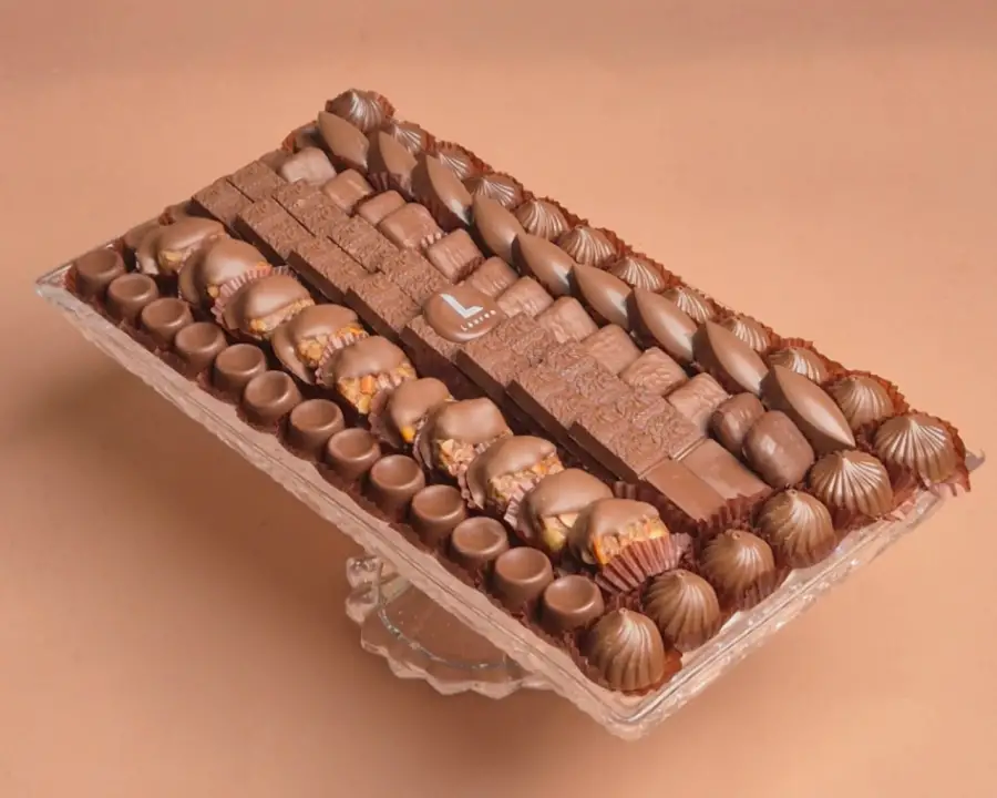 صينية زجاج   شكولاتة